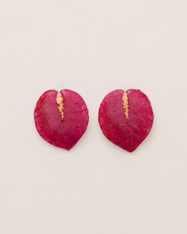 Boucles d'oreilles en pétales de Bougainvilliers
