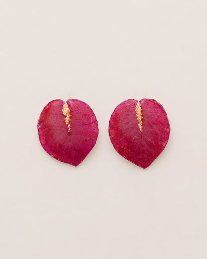 Boucles d'oreilles en pétales de Bougainvilliers