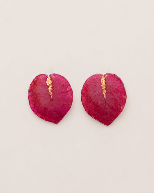 Boucles d'oreilles en pétales de Bougainvilliers