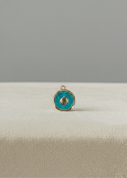 Médaillon Coquillage Turquoise