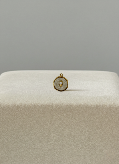 Médaillon Hamsa Blanc