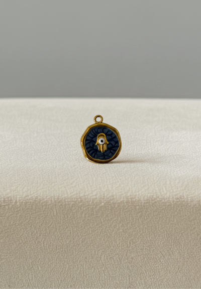 Médaillon Hamsa Bleu