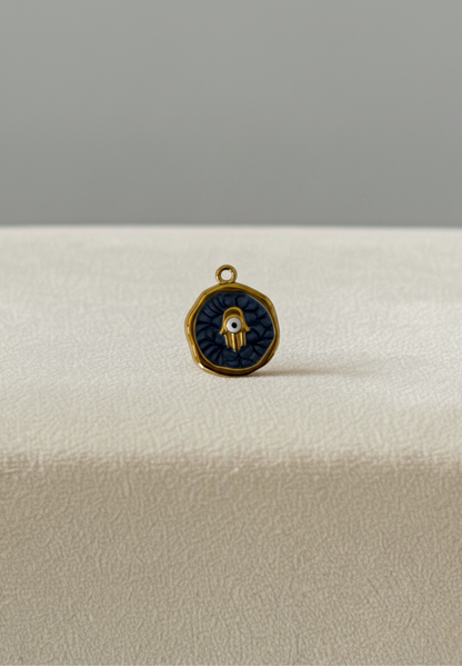 Médaillon Hamsa Bleu