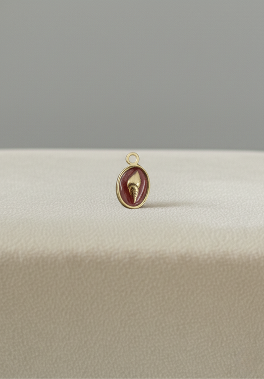 Pendentif Coquillage Rouge